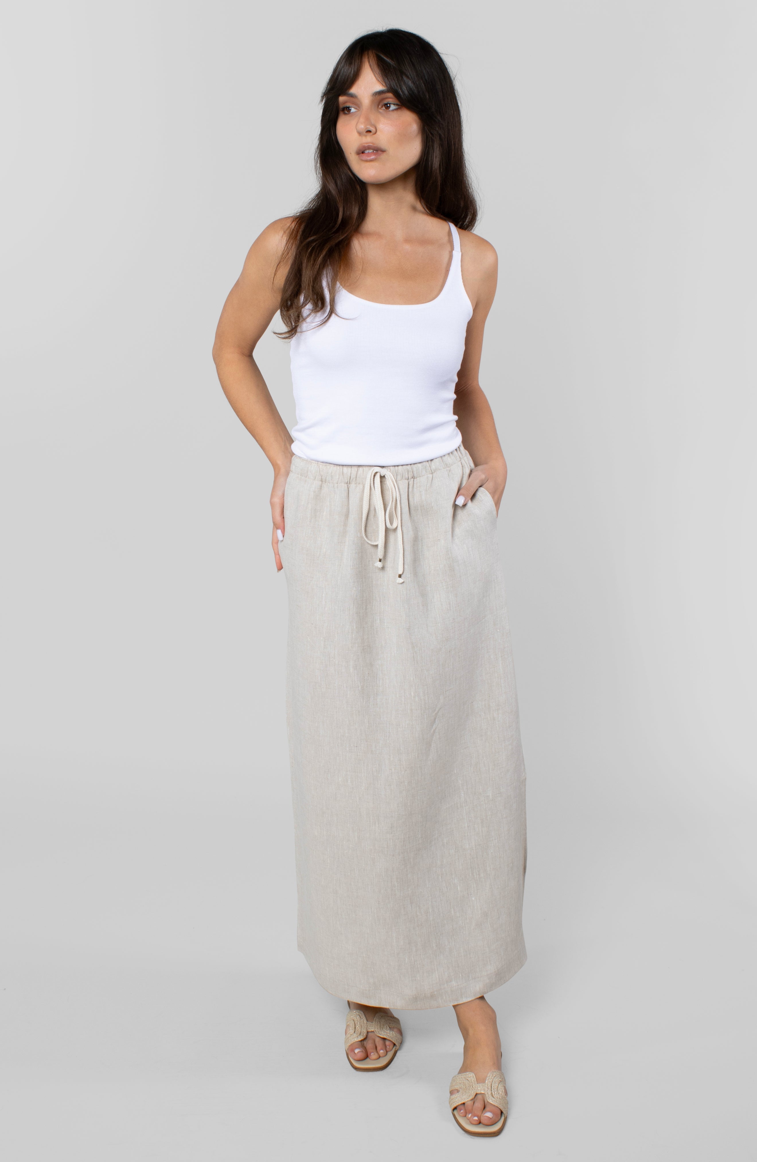LINEN RESORT SKIRT