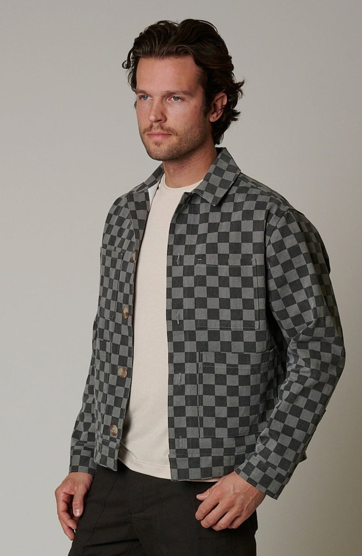 CHARCOAL CHECKMATE RANCH JACKET