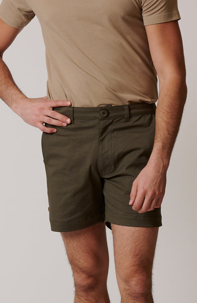 STRETCH COTTON CHINO SHORTS