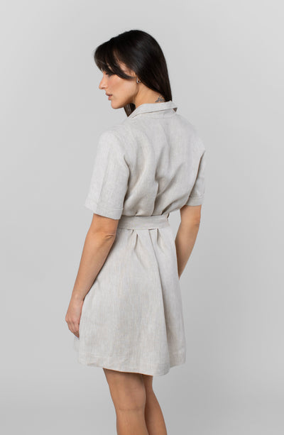 LINEN MONTAGE DRESS
