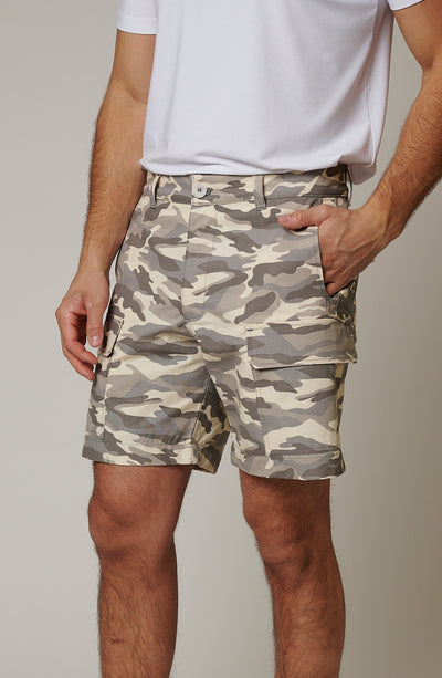 RIPSTOP CARGO CAMO SHORTS