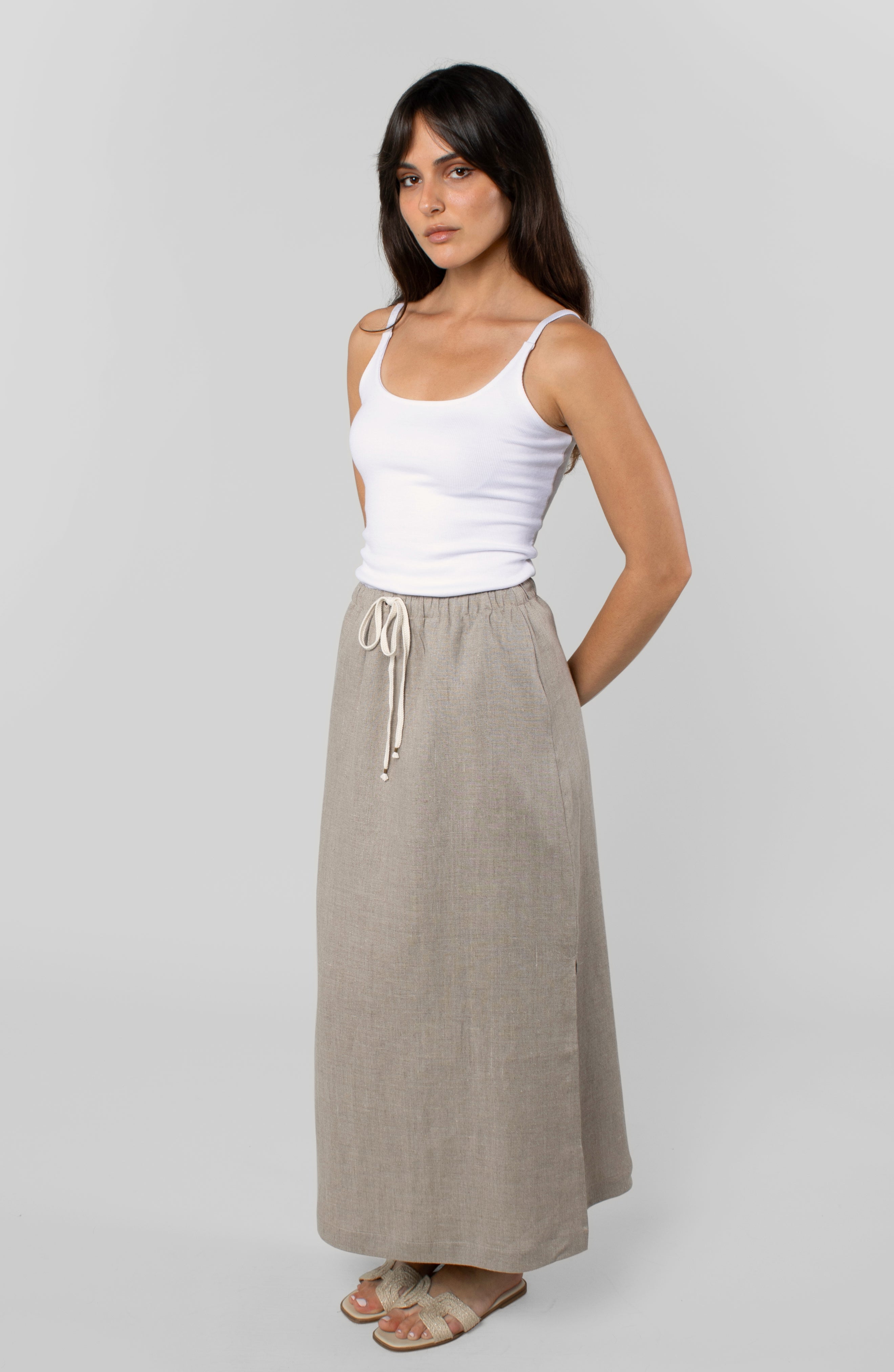 Linen Resort Skirt | Women's Linen Skirt | Leisure Lab – LEISURE LAB®