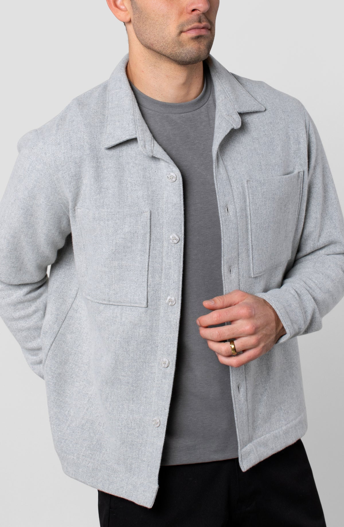 KYOTO WOOL OVER SHIRT