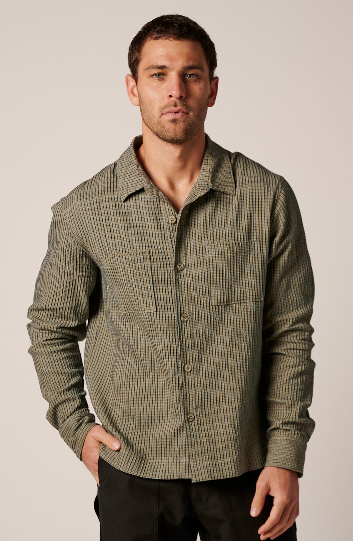 THE JACKSON COTTON BUTTON UP