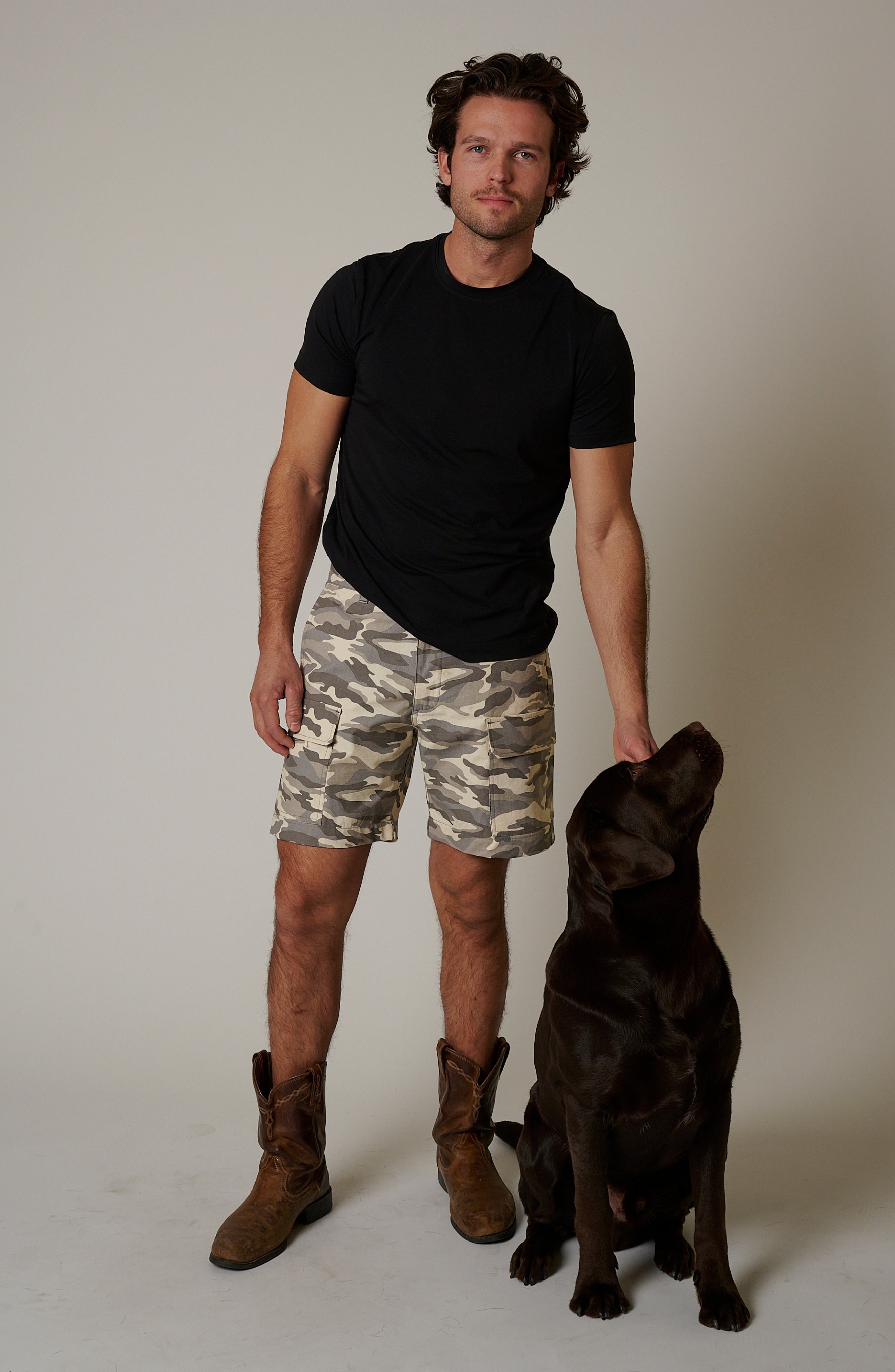RIPSTOP CARGO CAMO SHORTS