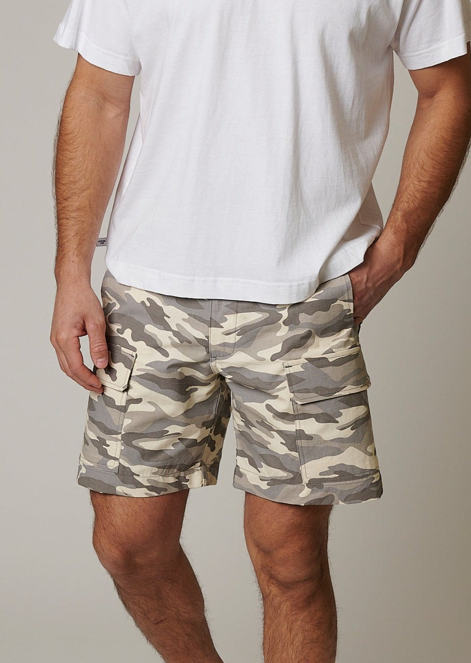 RIPSTOP CARGO CAMO SHORTS