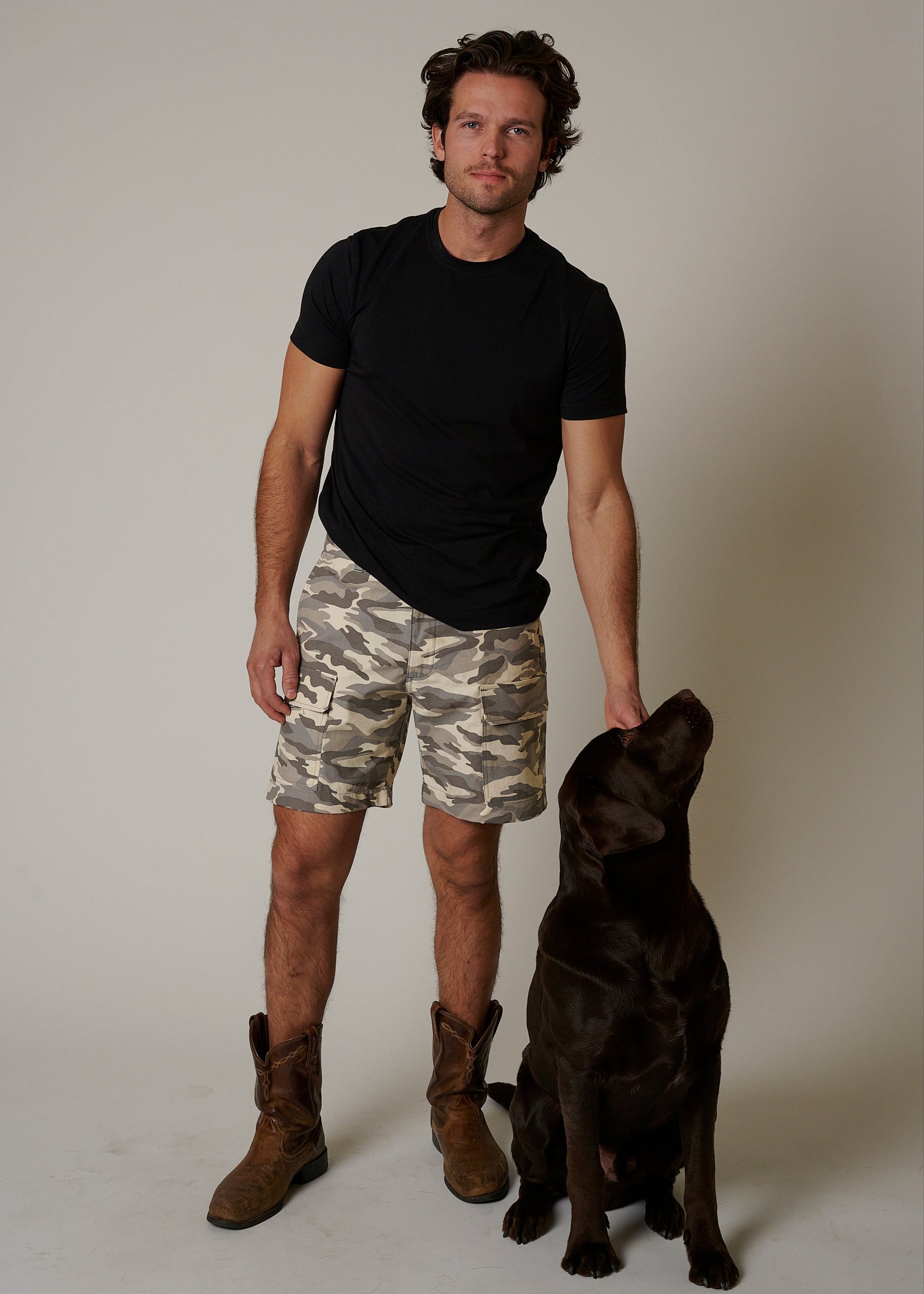 RIPSTOP CARGO CAMO SHORTS