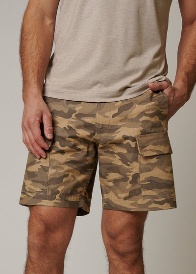 RIPSTOP CARGO CAMO SHORTS