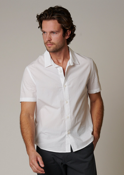 SHORT SLEEVE COTTON BUTTON UP