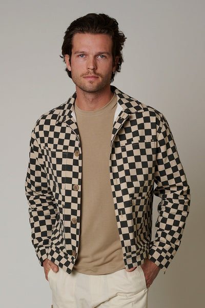themuseumvisitor LOVE CHECK JACKET チェック CHECKMATE_JACKET_CLOSE_UP_1_gr