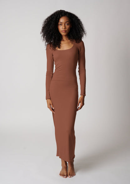 BAL HARBOR LONG SLEEVE RIB DRESS