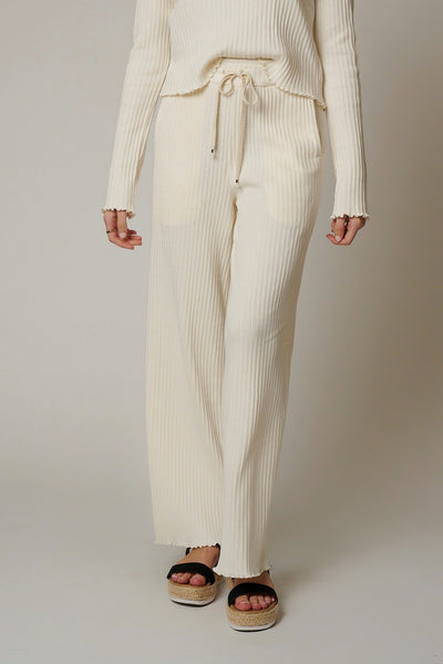 COTTON RIB PALAZZO PANT