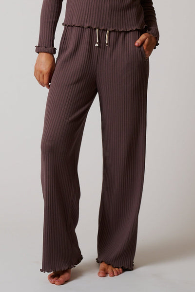 COTTON RIB PALAZZO PANT