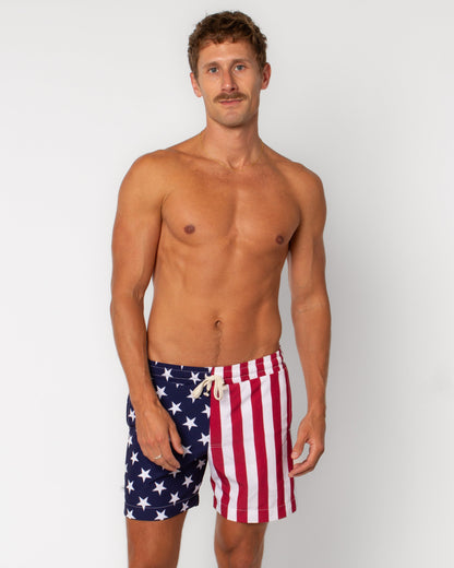 STARS + STRIPES SWIM TRUNK