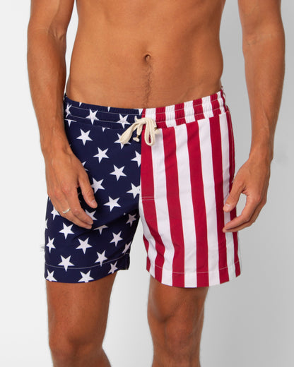 STARS + STRIPES SWIM TRUNK