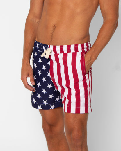 STARS + STRIPES SWIM TRUNK