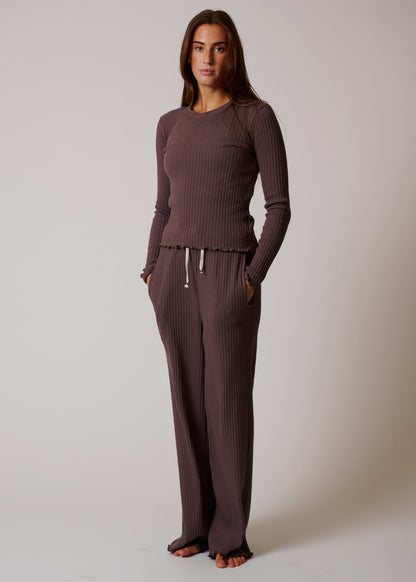 COTTON RIB PANT