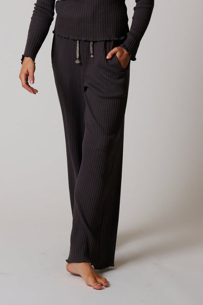 COTTON RIB PALAZZO PANT