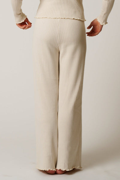 COTTON RIB PALAZZO PANT