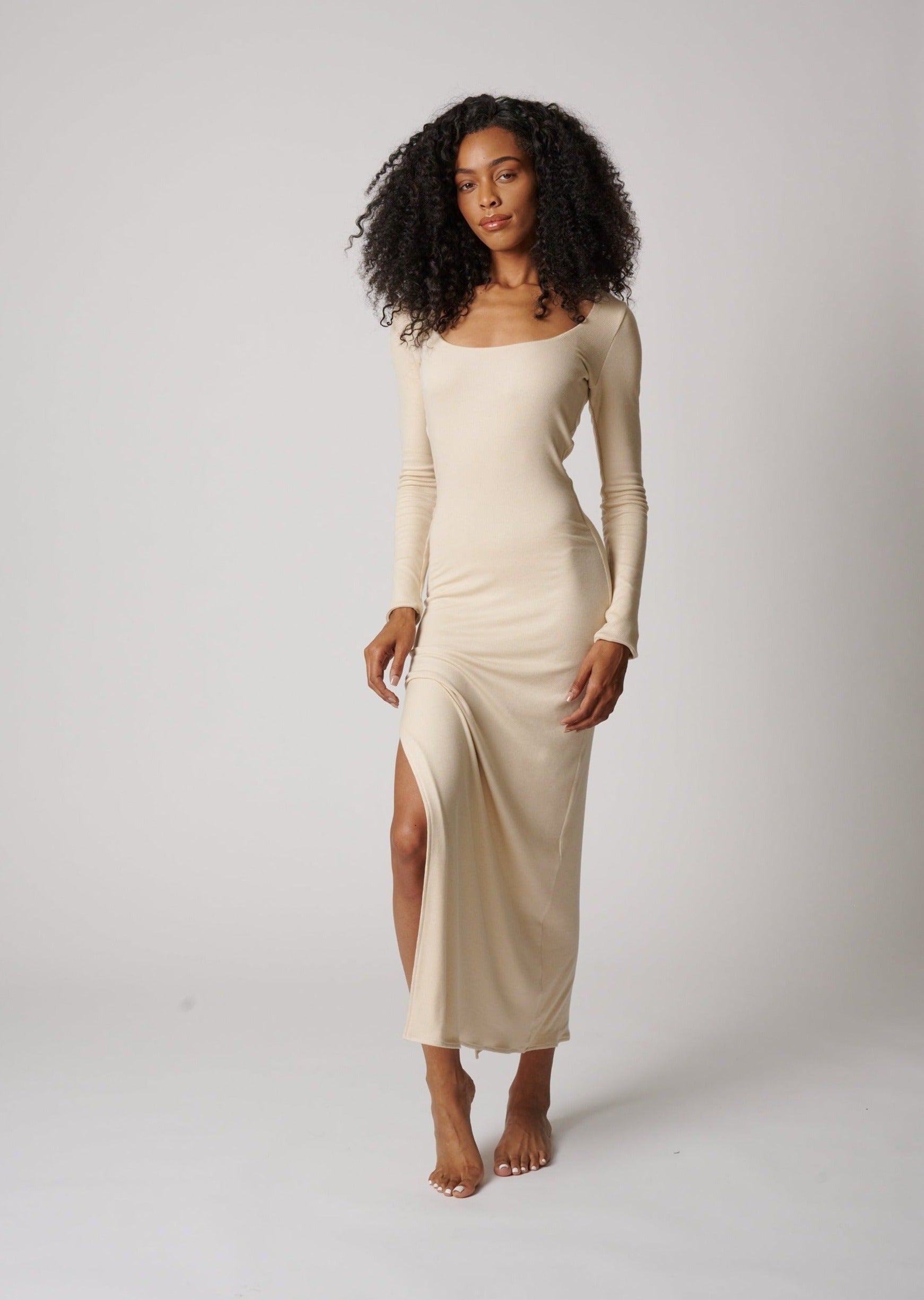 BAL HARBOR LONG SLEEVE RIB DRESS