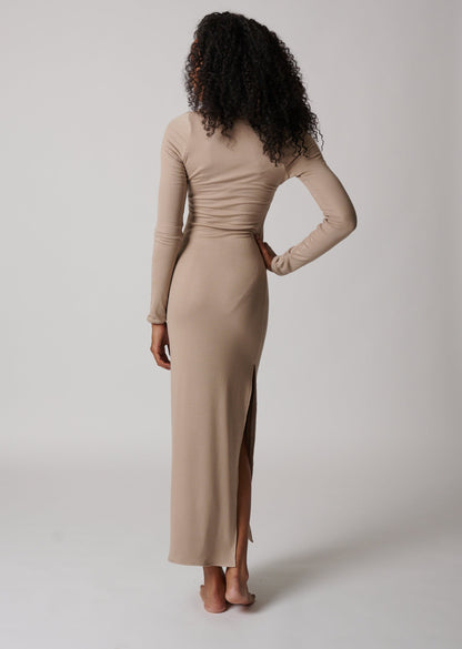 BAL HARBOR LONG SLEEVE RIB DRESS