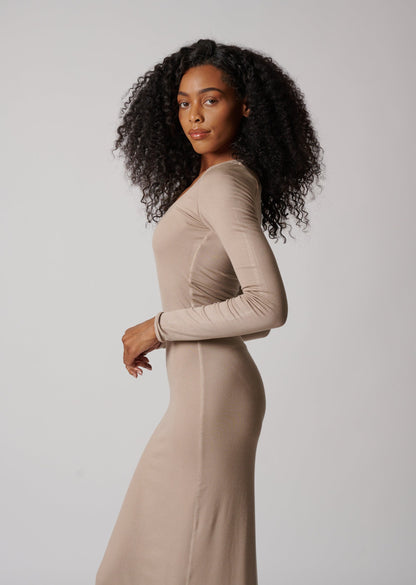 BAL HARBOR LONG SLEEVE RIB DRESS