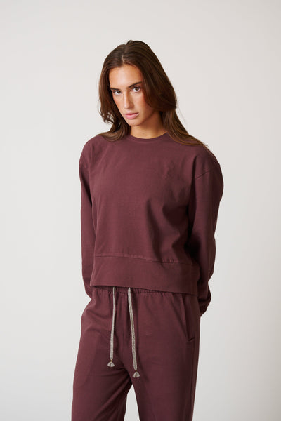 WOMENS COTTON LOUNGE CREW