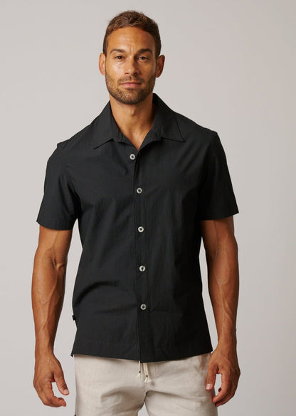 SHORT SLEEVE COTTON BUTTON UP