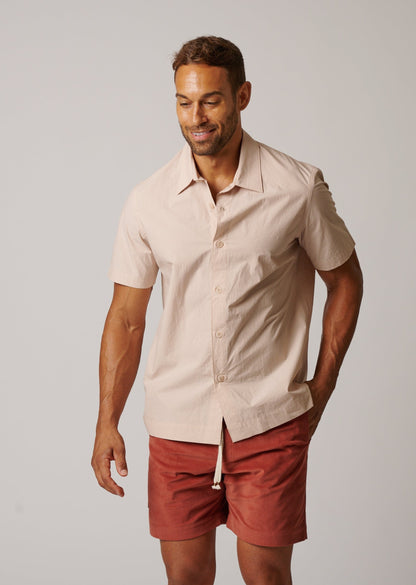 SHORT SLEEVE COTTON BUTTON UP