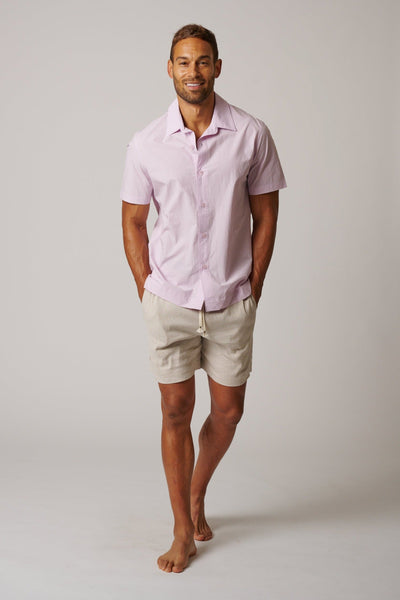 SHORT SLEEVE COTTON BUTTON UP