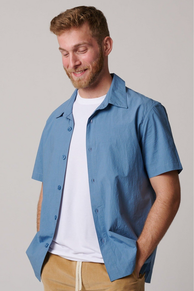SHORT SLEEVE COTTON BUTTON UP