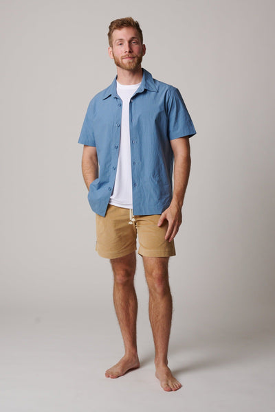 SHORT SLEEVE COTTON BUTTON UP