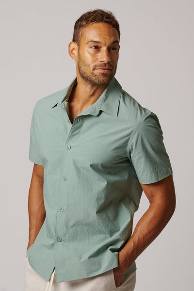 SHORT SLEEVE COTTON BUTTON UP