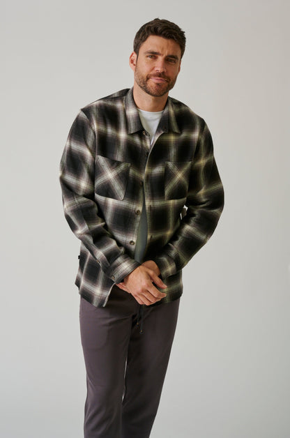 COTTON FLANNEL BUTTON UP - WOLF