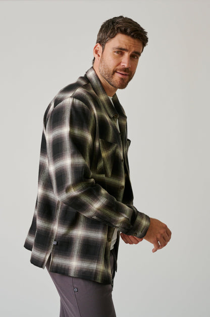 COTTON FLANNEL BUTTON UP - WOLF